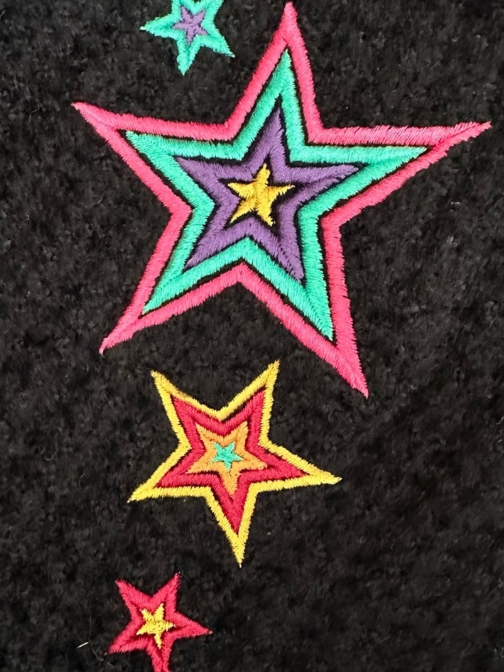 Torrid Black Star Embroidered Hoodie Sweater Size 0 12 NWT - Picture 11 of 16